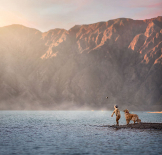 Illustration de l'article : 16 photos illustrant magnifiquement l'amitié entre un garçon et sa chienne