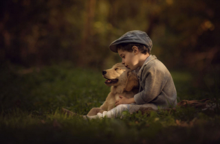 Illustration de l'article : 16 photos illustrant magnifiquement l'amitié entre un garçon et sa chienne