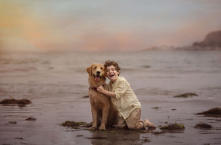 Illustration de l'article : 16 photos illustrant magnifiquement l'amitié entre un garçon et sa chienne