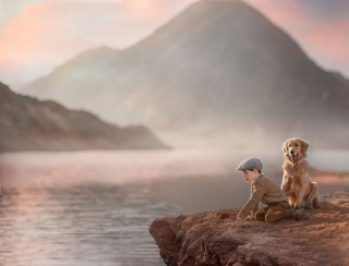 Illustration de l'article : 16 photos illustrant magnifiquement l'amitié entre un garçon et sa chienne