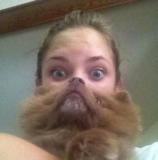 Illustration de l'article : 9 selfies déconcertants où les visages du chien et de son humain fusionnent