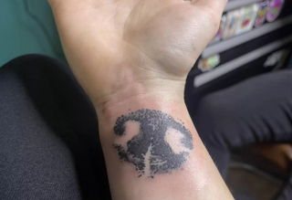 Illustration de l'article : Une femme se fait tatouer l’empreinte du nez de son chien pour lui rendre hommage et le garder près de son cœur pour toujours