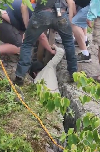 Illustration de l'article : Des randonneurs et secouristes s'unissent pour libérer une chienne prisonnière des rochers