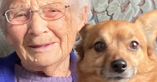 Illustration de l'article : Ce chien prend soin de sa maîtresse sujette à des malaises et tient compagnie à sa voisine de 96 ans