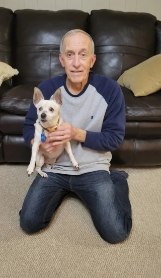 Illustration de l'article : Une chienne aveugle trouve de l'aide pour sauver la vie de son maître après un malaise cardiaque