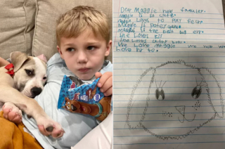 Illustration de l'article : Dans des lettres touchantes à l’attention de ses futurs maîtres, un petit garçon fait l’éloge du chien que ses parents ont hébergé en tant que famille d’accueil