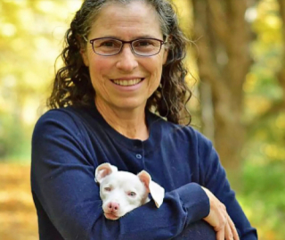 Illustration de l'article : Le parcours inspirant de Piglet, le chien rose né sourd et aveugle, qui aide les enfants à surmonter leurs handicaps