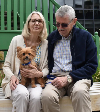 Illustration de l'article : Abandonnée dans un parc, blessée et sur le point d'accoucher, une chienne surmonte l'adversité pour s'offrir un nouveau départ