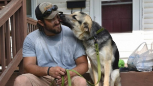 Illustration : "Ce chien d’assistance a été attribué à un vétéran pour l’aider à se sentir mieux après tout ce qu’il a traversé"